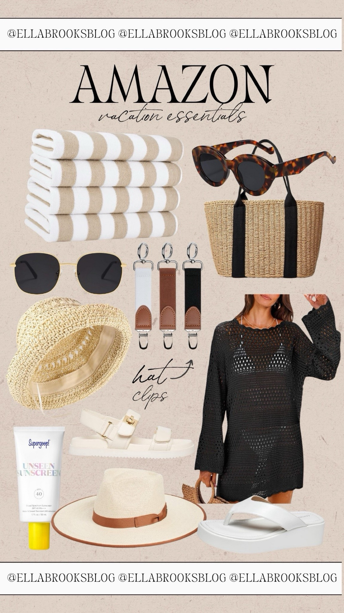 Amazon Vacation Essentials
amazon fashion finds, amazon favorites, vacation essentials, amazon sunglasses, beach tote, beach towel, vacation sandals 



#LTKTravel #LTKFindsUnder50 #LTKSwim