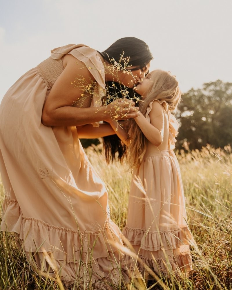 Nellie Ruffle Maxi Dress - Champagne | Bailey's Blossoms