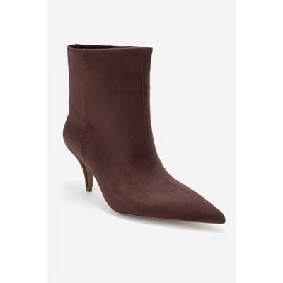 Brivelle - Brown Suede Pointed Toe Boot (Women) brown suede 7 Forever & Always Shoes US | Target