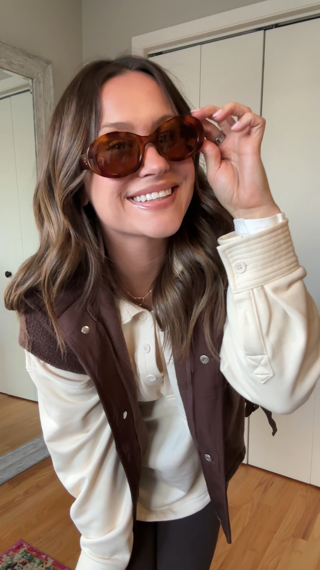 Casual mom outfit of the day! All from Amazon, I love the monochromatic look for fall! This is a realistic outfit for a cool Midwestern day that I wore to chase my toddler around in! Sweatshirt, long sleeve, flare leggings, vest, suede bag, Amazon sunglasses, slip on Uggs #amazonfashion #fallfashion #falloutfit #momstyle #momoutfit #momfashion #casualoutfit #casualstyle #affordablefashion 





#LTKootd #LTKmomlife #LTKFindsUnder50