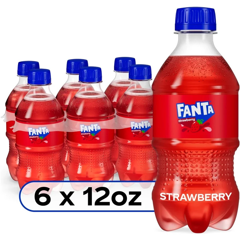 Fanta Strawberry Soda Pop, 12 fl oz, 6 Pack Bottles | Walmart (US)
