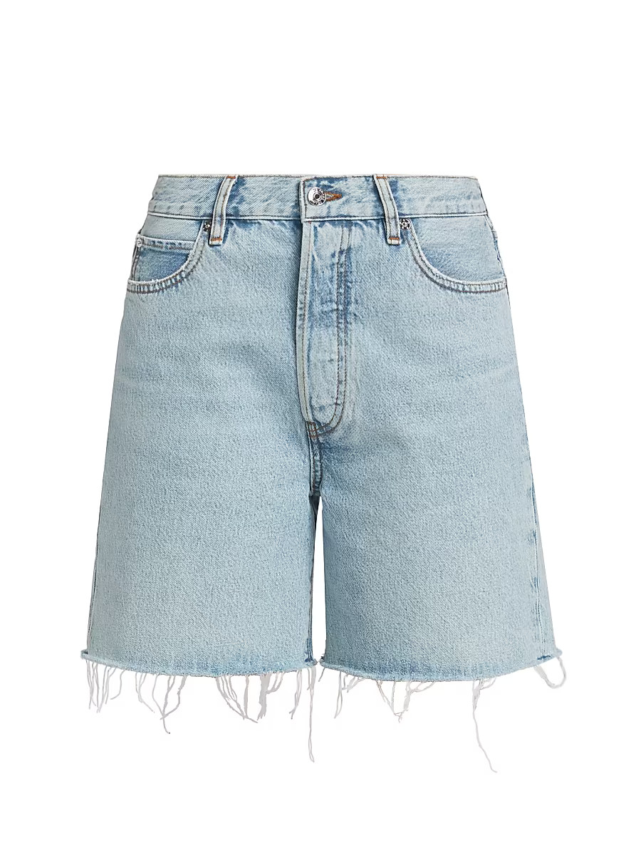 Women's The Timeless Raw-Edge Denim Shorts - Tricky - Size 26 | Saks Fifth Avenue
