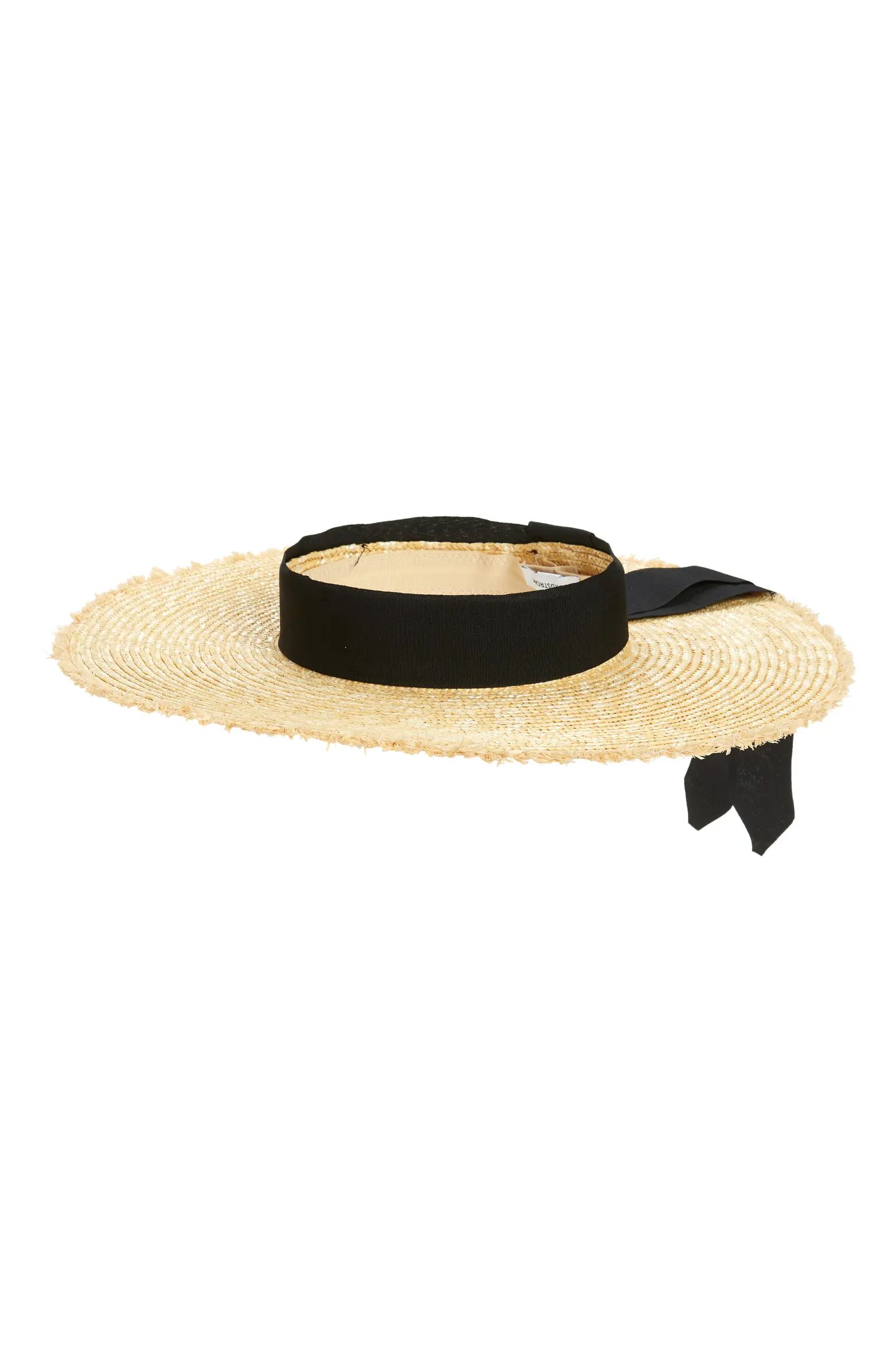 Full Brim Wheat Straw Visor | Nordstrom