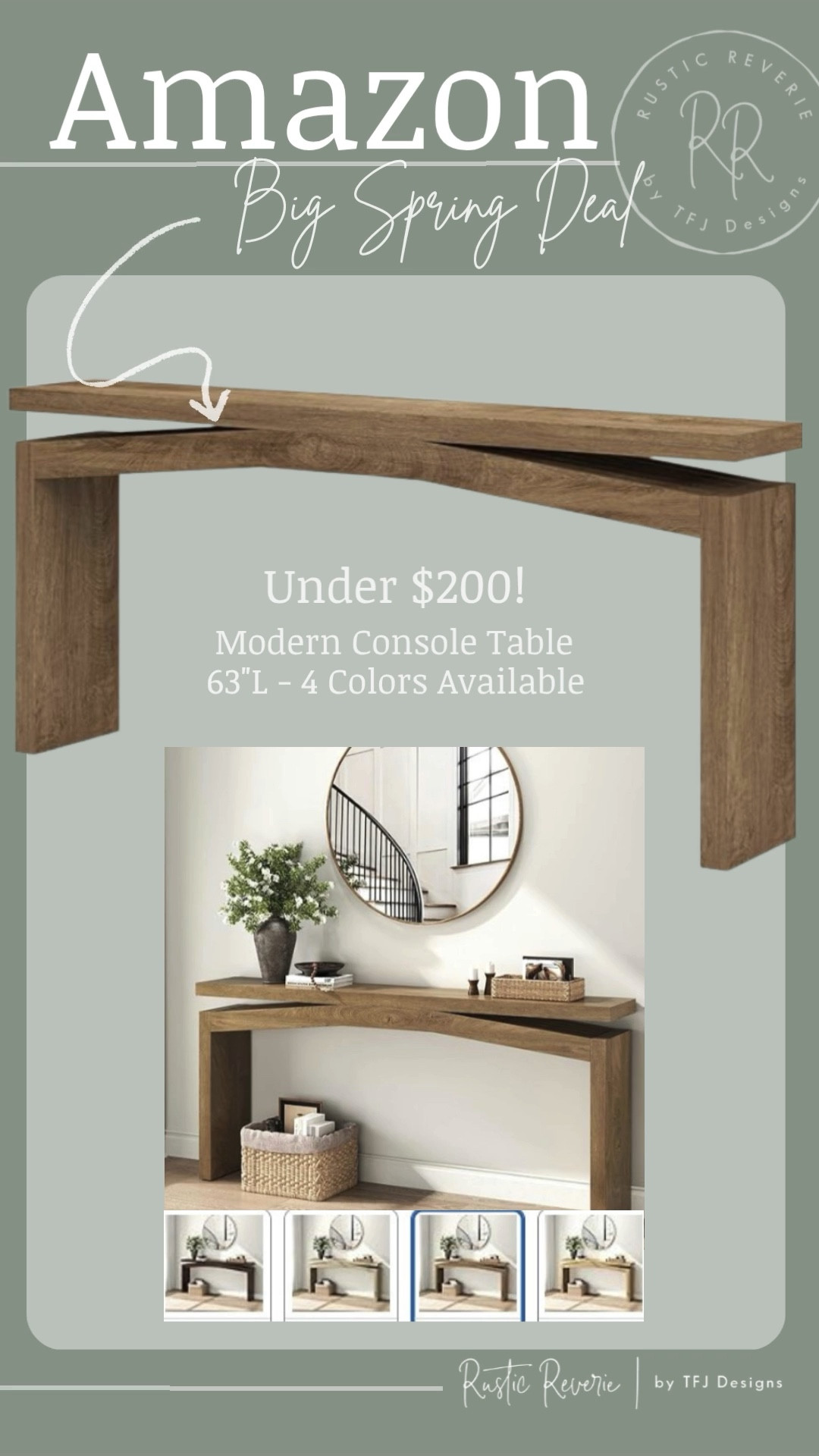This gorgeous Console Table is UNDER $200 during BIG SPRING DEALs! 🤯 neutral warm curated collected home decor furniture entryway living room sofa table amazon creator favorites prime shipping sale alert 

#LTKHome #LTKSaleAlert