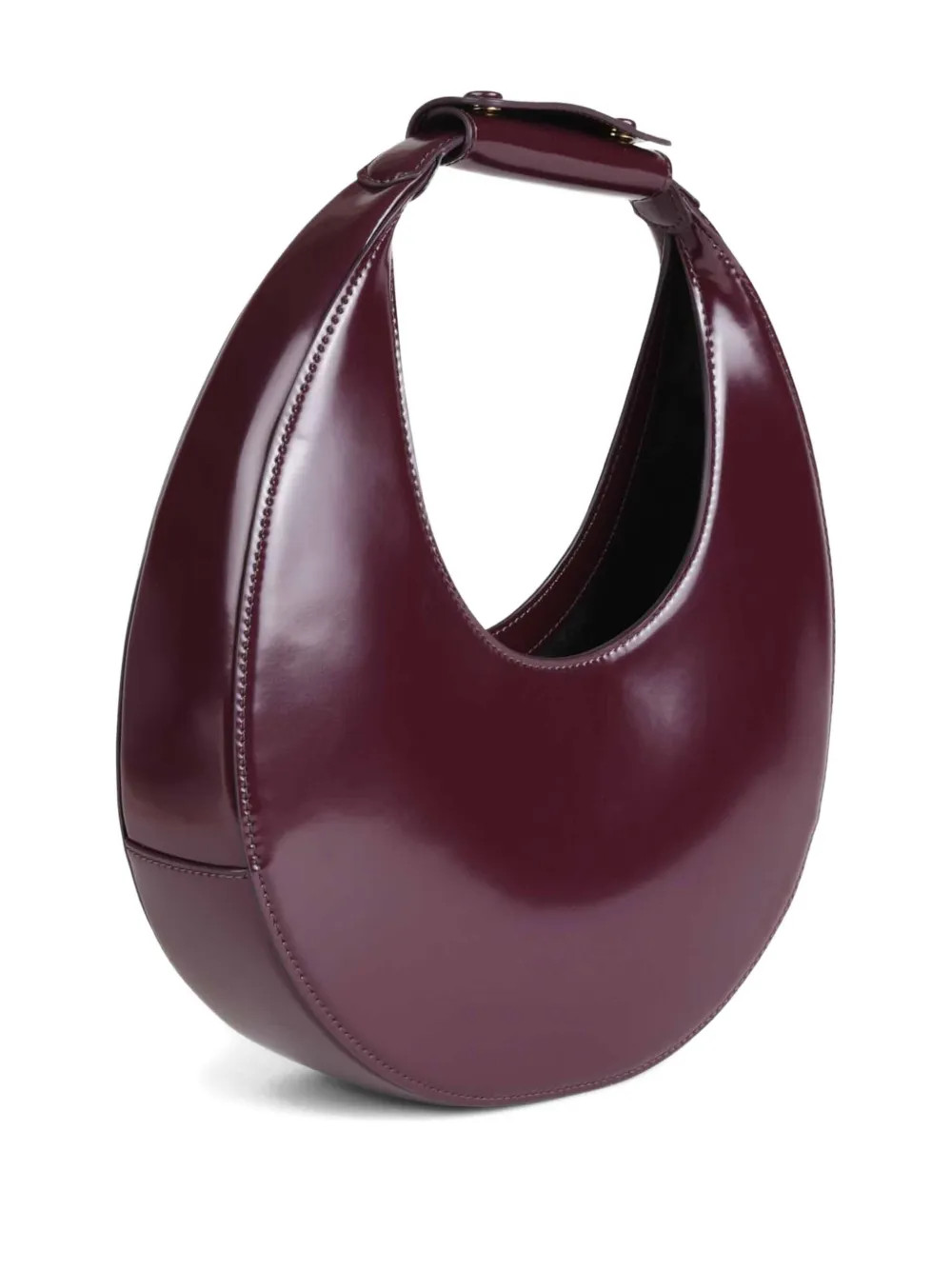 STAUD Moon Crescent patent-leather Tote Bag | Red | FARFETCH | Farfetch Global