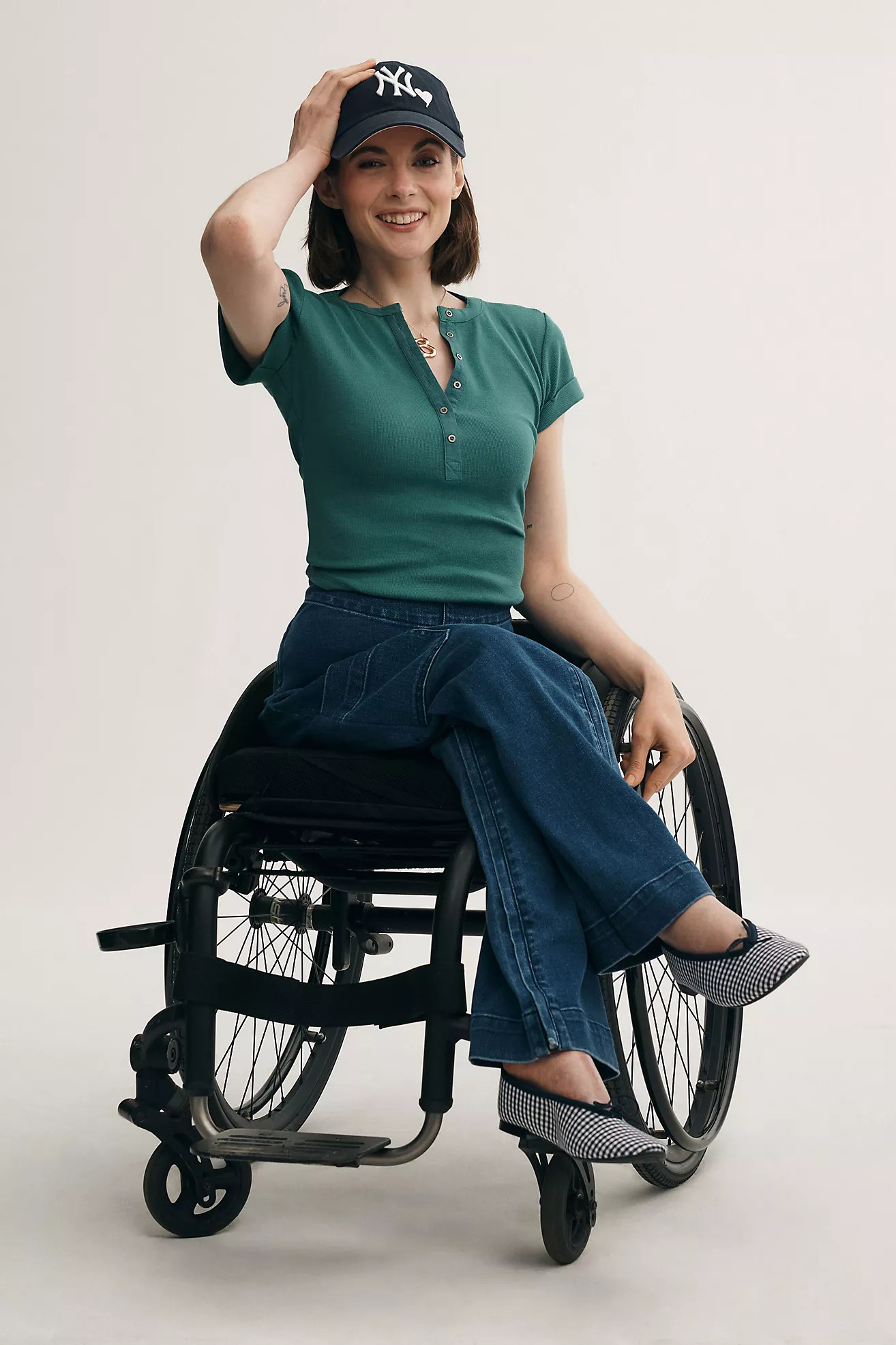 The Andie Ribbed Henley Top by Pilcro: Short-Sleeve Edition | Anthropologie (US)