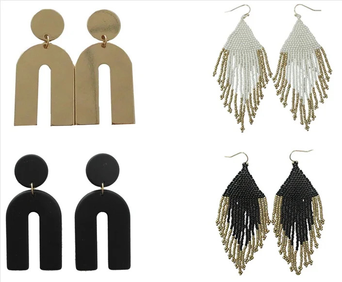 Time and Tru 4pack of Boho Statement Earrings - Walmart.com | Walmart (US)