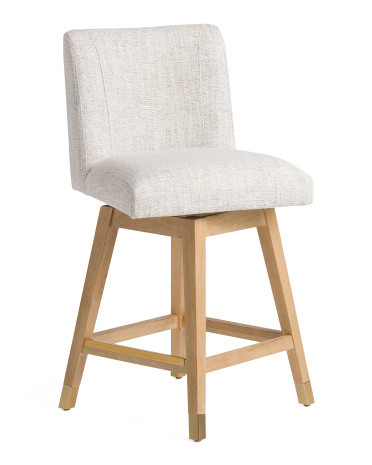 Tweed Performance Fabric Swivel Counter Stool | TJ Maxx