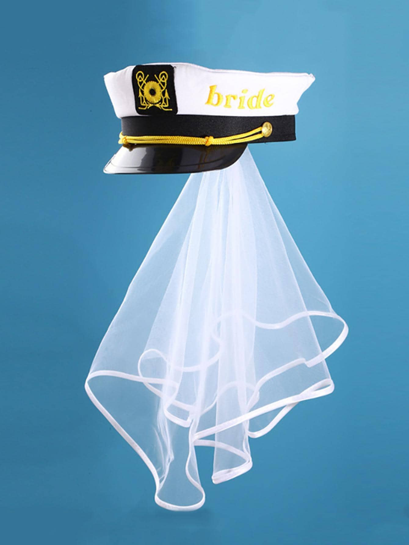 1pc Women Letter Embroidered Bridal Veil Decor Fashion Hat For Daily Decoration | SHEIN