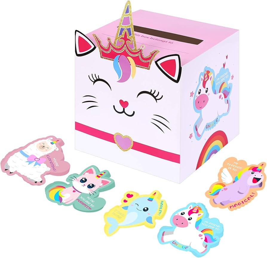 Gloween Valentines Day Box and Cards for Kids Classroom School Exchange, Great Valentines Gifts P... | Amazon (US)