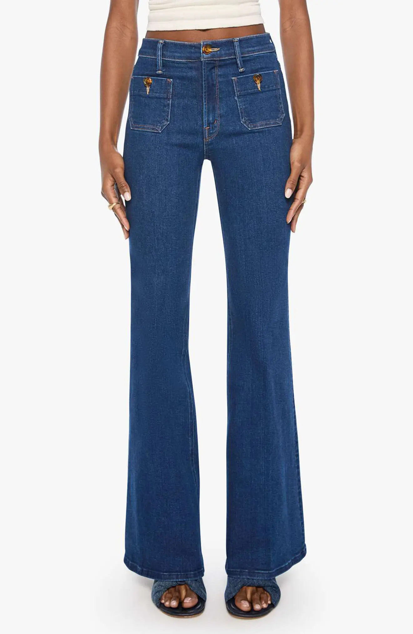 MOTHER The Patch Pocket Doozy Flare Jeans (Women) | Nordstrom | Nordstrom