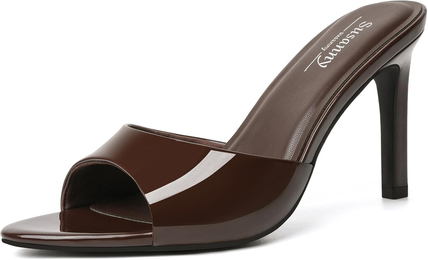 Susanny Women's Sandals Heels Mule High Heels Pointed Open Toe Sandals Sexy Slip on Heeled Summer... | Amazon (US)