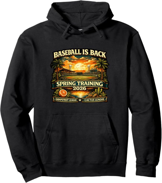 Spring Training Baseball Is Back 2026 Retro Stadium Sunset Pullover Hoodie | Amazon (US)