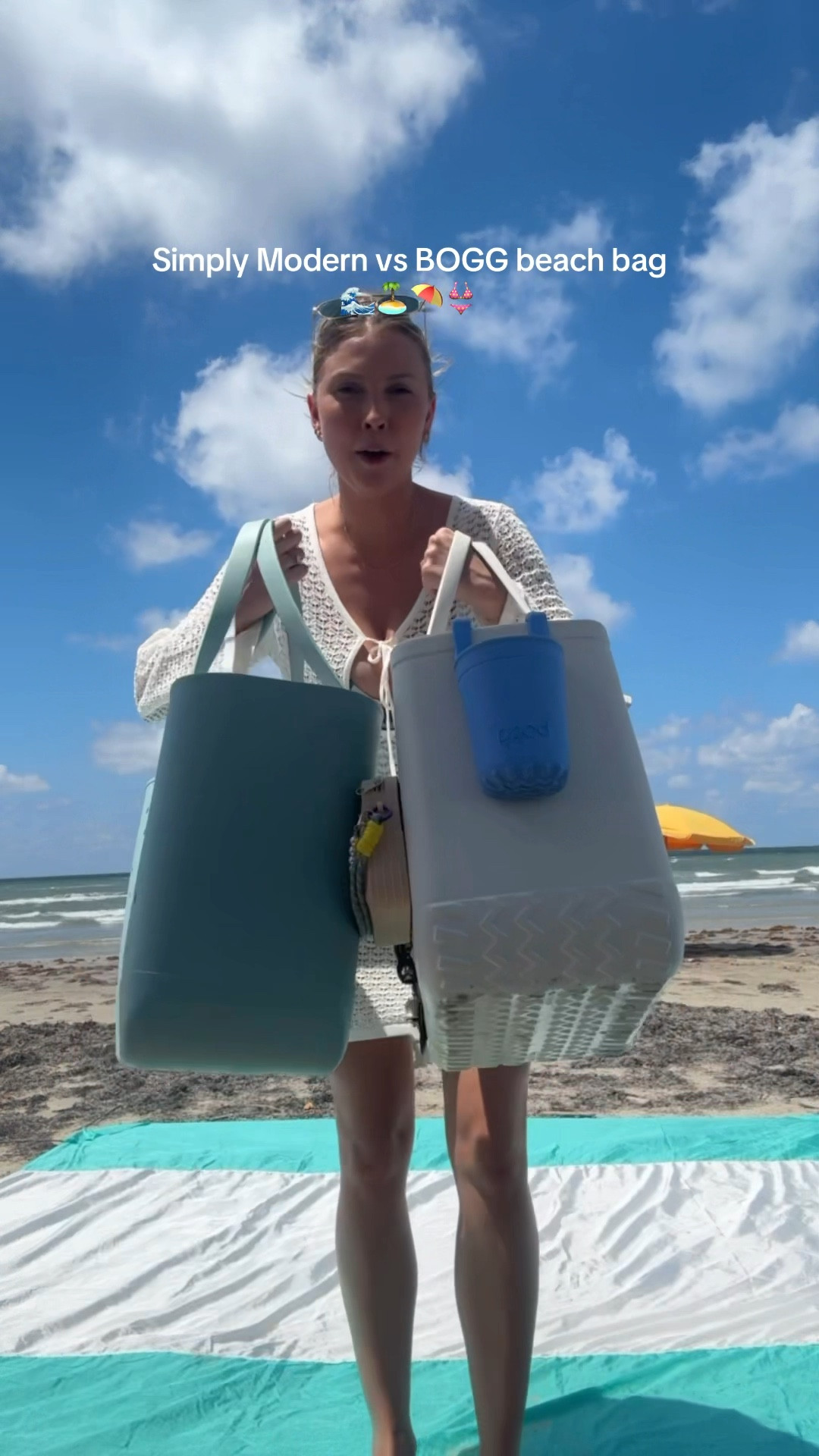 Summer beach bag comparison between simply modern & Bogg! These are both the XL size! 

#LTKSummerEdit #LTKSwim #LTKItBag