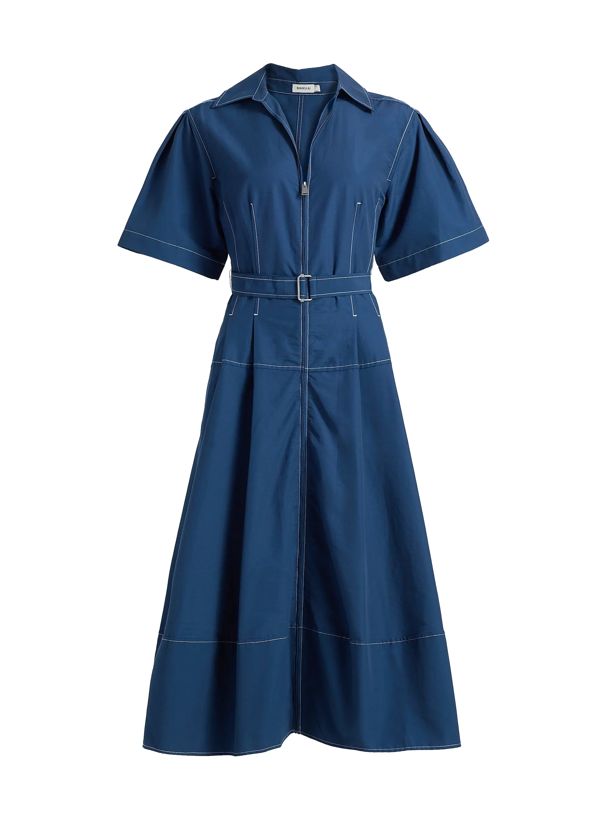 SIMKHAI Meridith Cotton Midi-Shirtdress | Saks Fifth Avenue | Saks Fifth Avenue