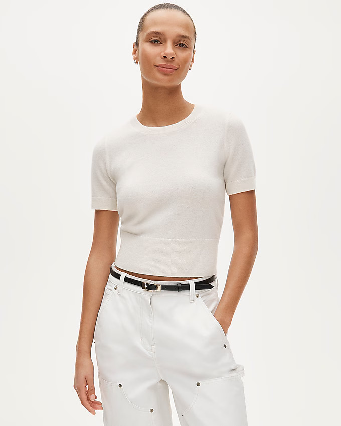 Cashmere shrunken T-shirt | J. Crew US