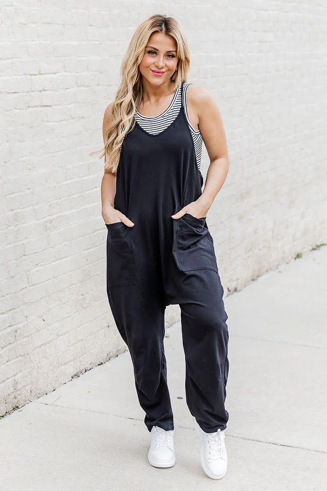 Day In The Life Black Jumpsuit | Pink Lily