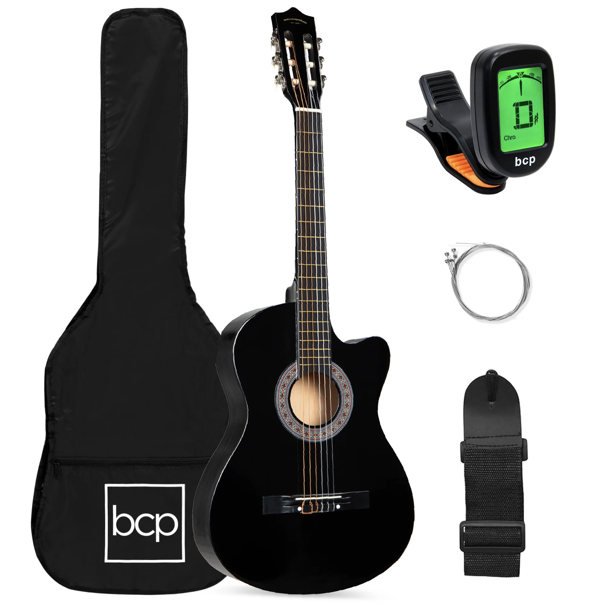 Best Choice Products Beginner Acoustic Guitar Starter Set 38in w/ Case, All Wood Cutaway Design, ... | Walmart (US)