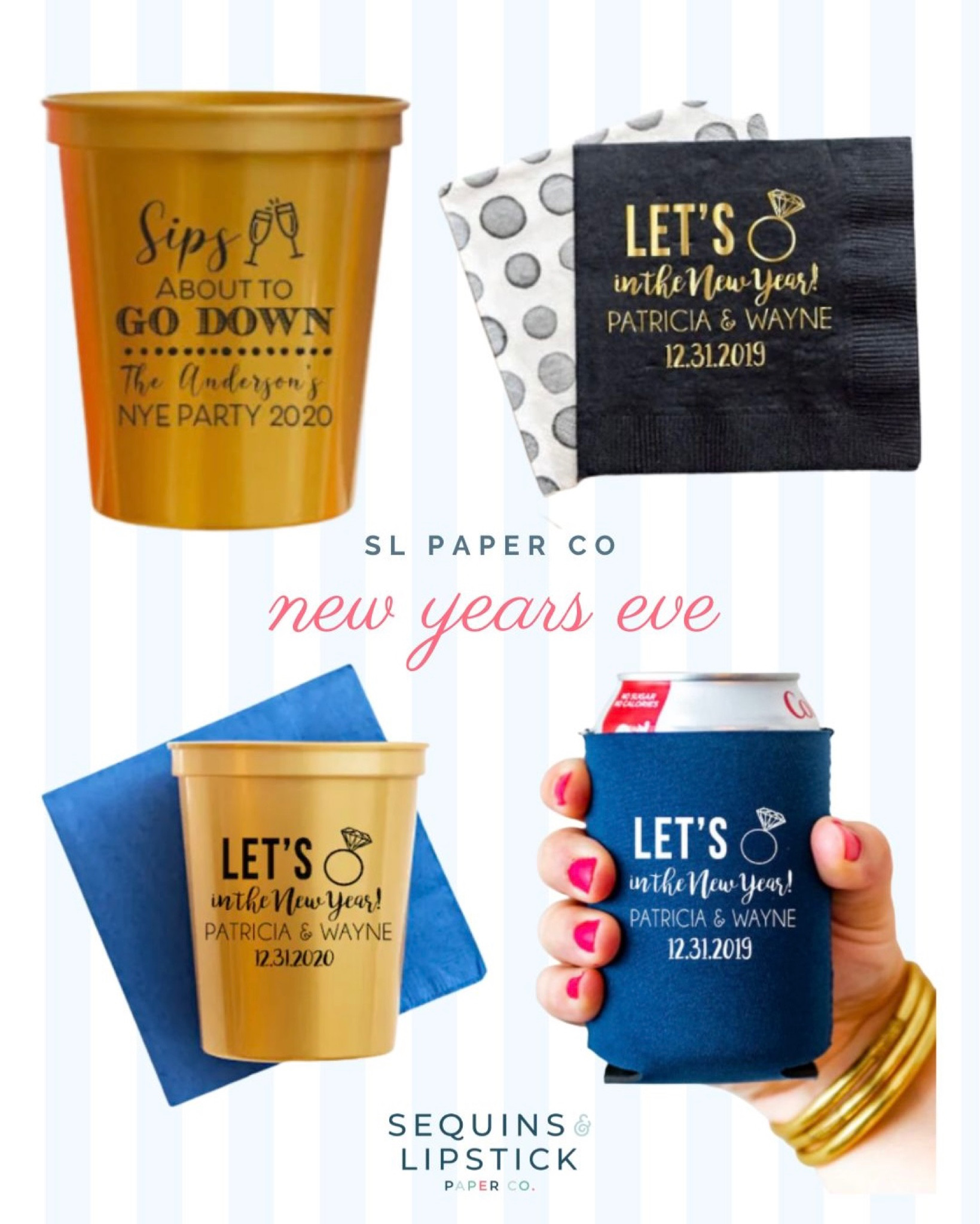 Shop custom New Years Eve party goods in the Sequins & Lipstick store!

#LTKSeasonal #LTKHoliday #LTKhome