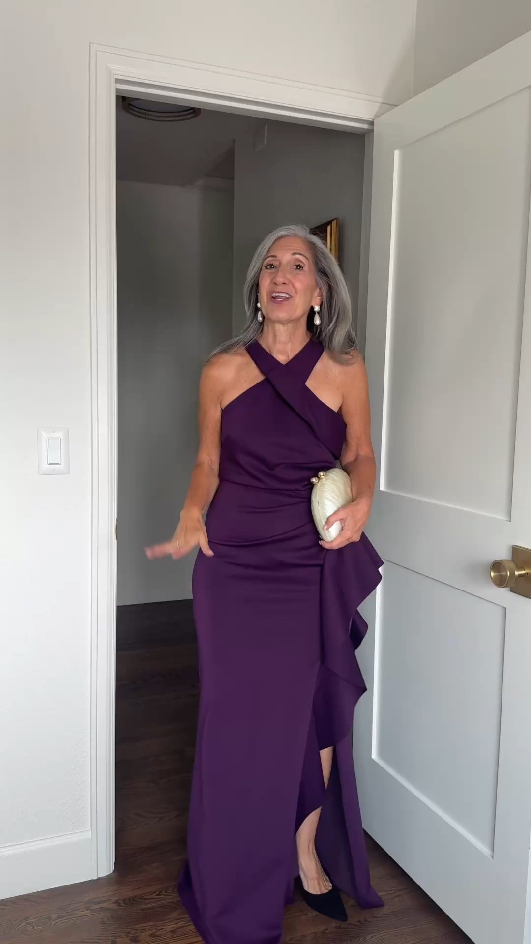 🥂 Mother of the Bride | Mother of the Groom | Wedding Guest and Rehearsal Dinner Dresses

The crisscross halter neckline frames the face and shoulders while a cascading ruffle at the hip adds movement with every step. This deep eggplant tone feels rich for a fall celebration.

Save this and share it with a friend who's shopping. 💌

Claudia | 5'4½" | 135 | medium or 6

Wedding Guest Dress | Fashion over 50 | Mother of the Bride | Mother of the Groom | Black Tie | Formal Gown | Summer Wedding | Fall Wedding | Tummy Flattering Dresses | Special Occasion

#LTKSeasonal #LTKOver40 #LTKWedding