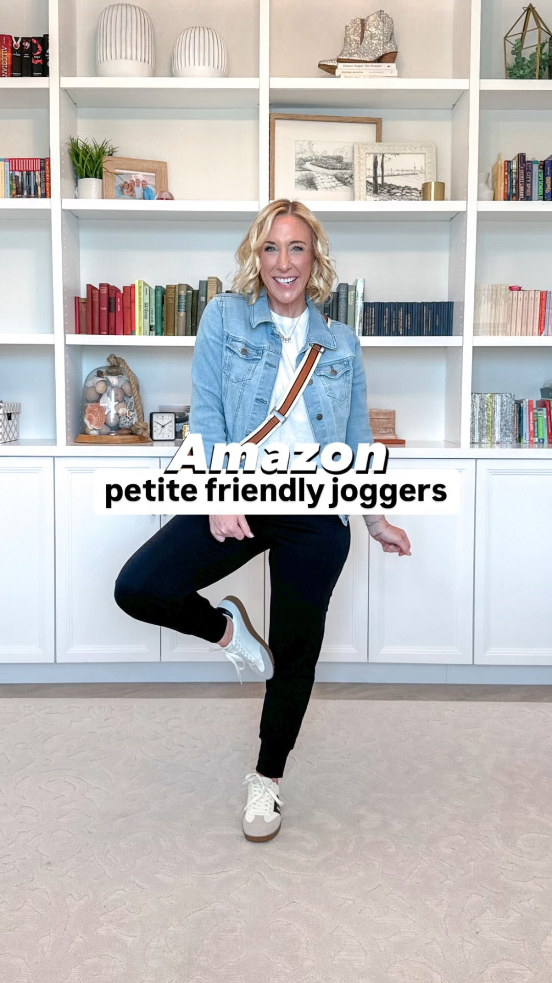 2 types of petite friendly joggers:
1 & 2 - yoga joggers - size small. Lightweight, butter soft stretch, wide waistband with no drawstring.  28 colors. 
3 & 4 - fleece lined joggers - size small. Thermal brushed stretch material will keep you warm, inner drawstring, wide waistband. 22 colors. 
• black ling sleeve top - size small.
• white tee - size small. 
• Sneakers - tts. 


#LTKFindsUnder50 #LTKVideo #LTKSeasonal
