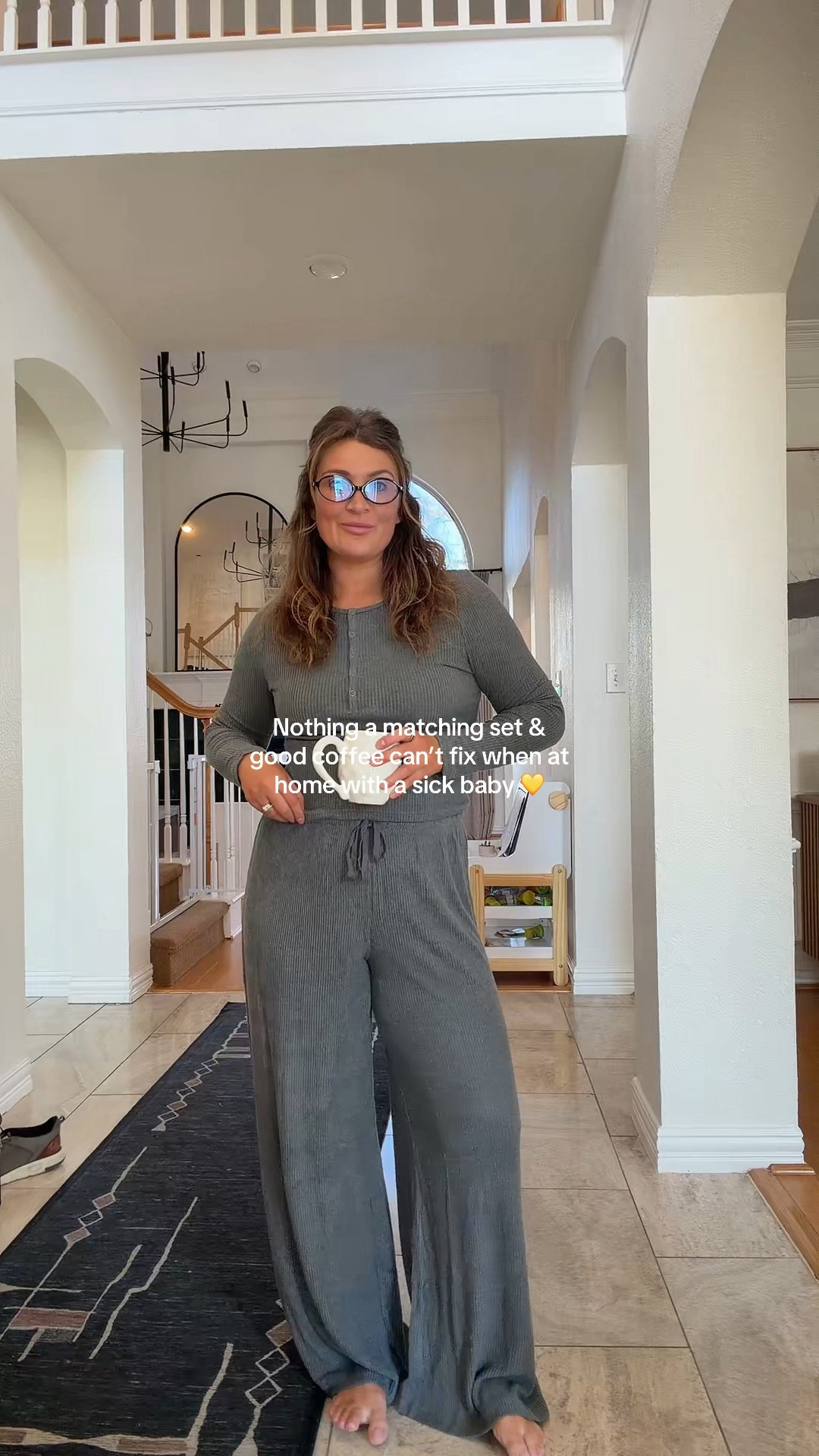 Cozy ribbed set! these are the Best pants to lounge at home! Size medium 

#LTKHome #LTKootd