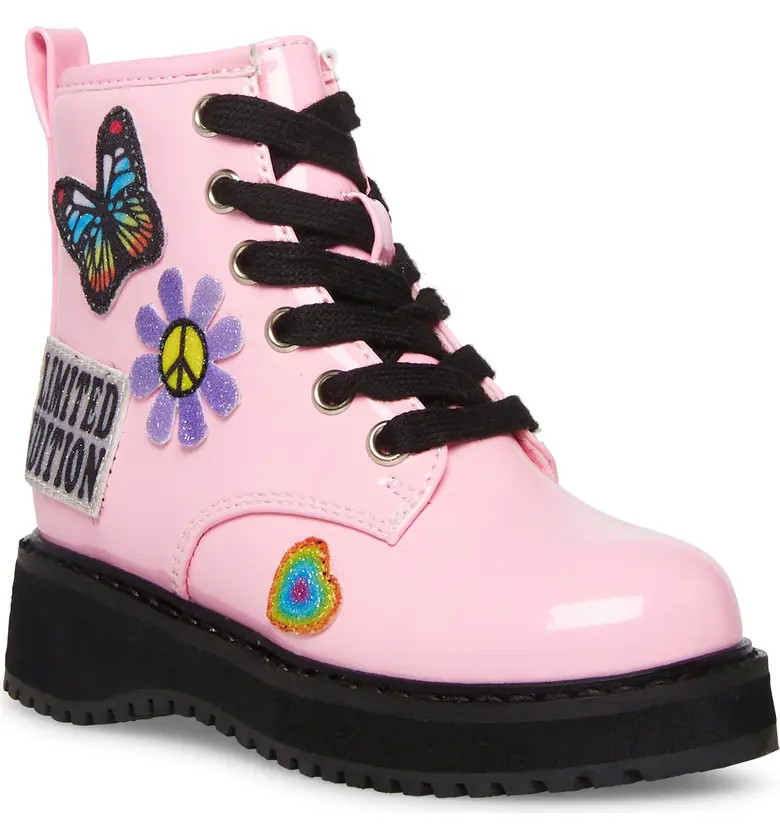 Kudos Glitter Patch Combat Boot | Nordstrom