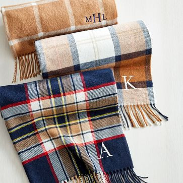 Italian Plaid Blanket Scarf | Mark and Graham