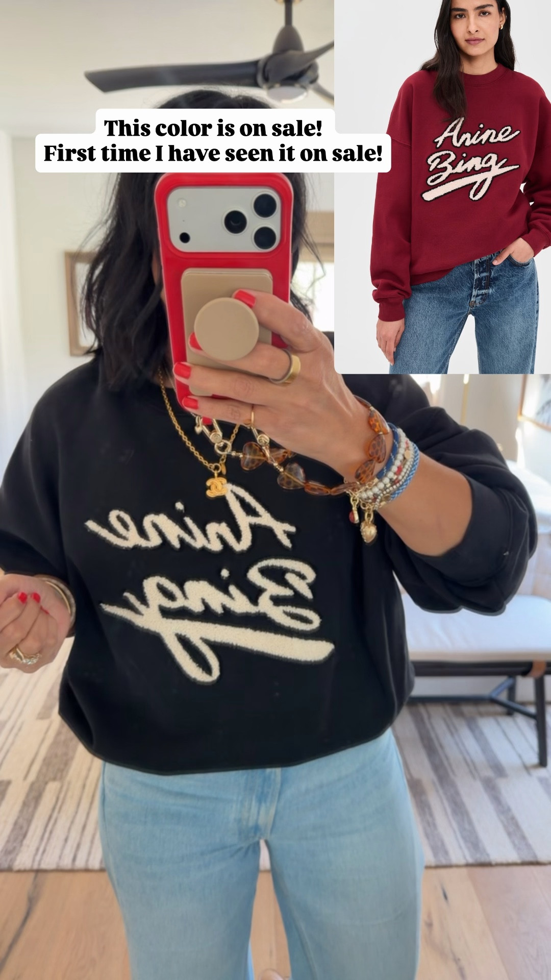 This sweatshirt is oversized. I’m in a large but a medium would have also worked. 

#LTKOver40 #LTKSaleAlert