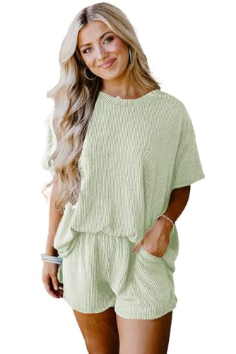 Amazon.com: MARZXIN Women Two Piece Set with Vertical Stripes, Daily Wear Vacation Travel Airport... | Amazon (US)