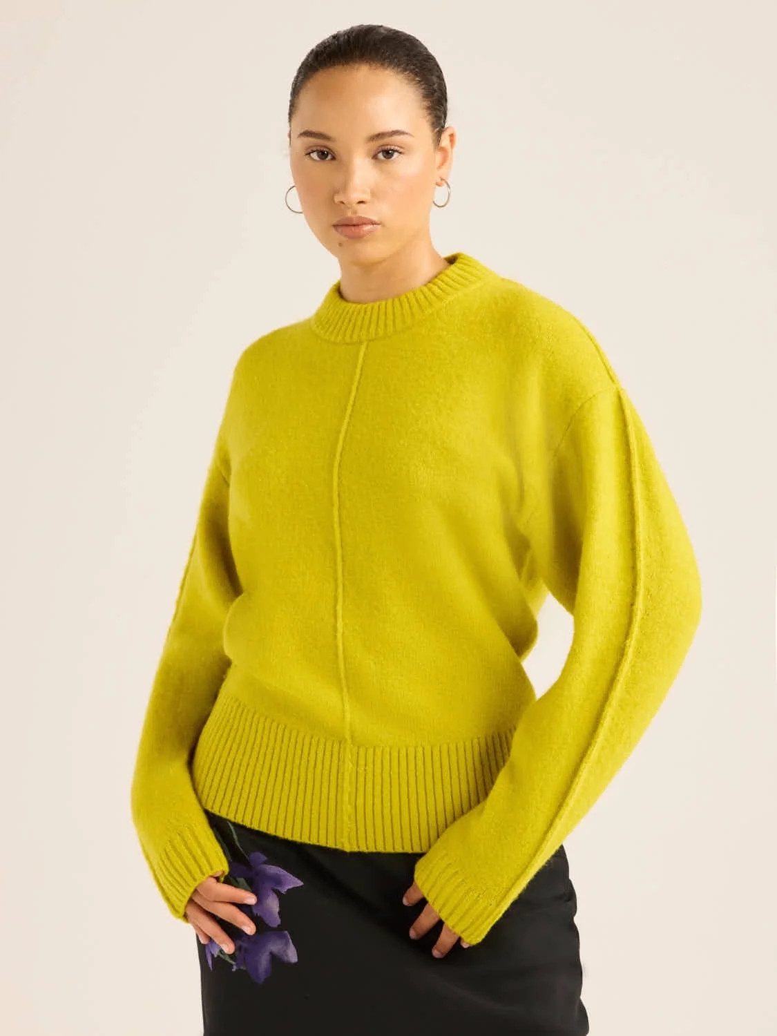 Scoop Women’s & Women's Plus Reverse Seam Crewneck Sweater, Lightweight, Sizes XS-4X | Walmart (US)