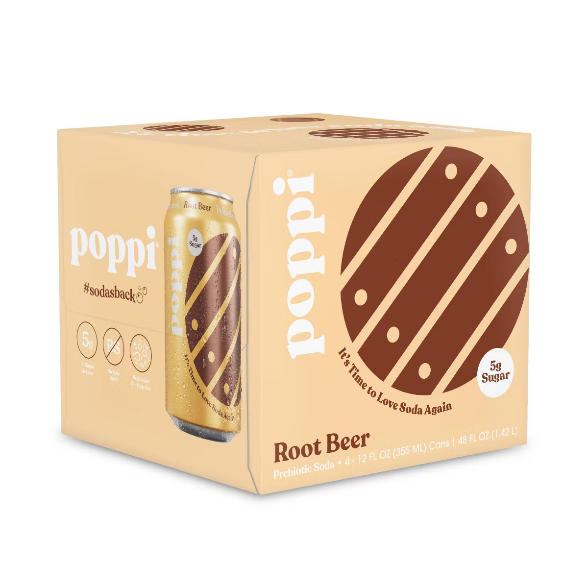 Poppi Root Beer Prebiotic Beverage - 4pk/12 fl oz Cans | Target
