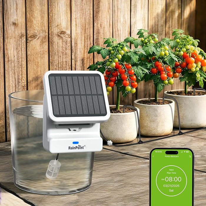 RAINPOINT Smart WiFi Solar Drip Irrigation System for indoor & Outdoor Use,APP Control Automatic ... | Amazon (US)