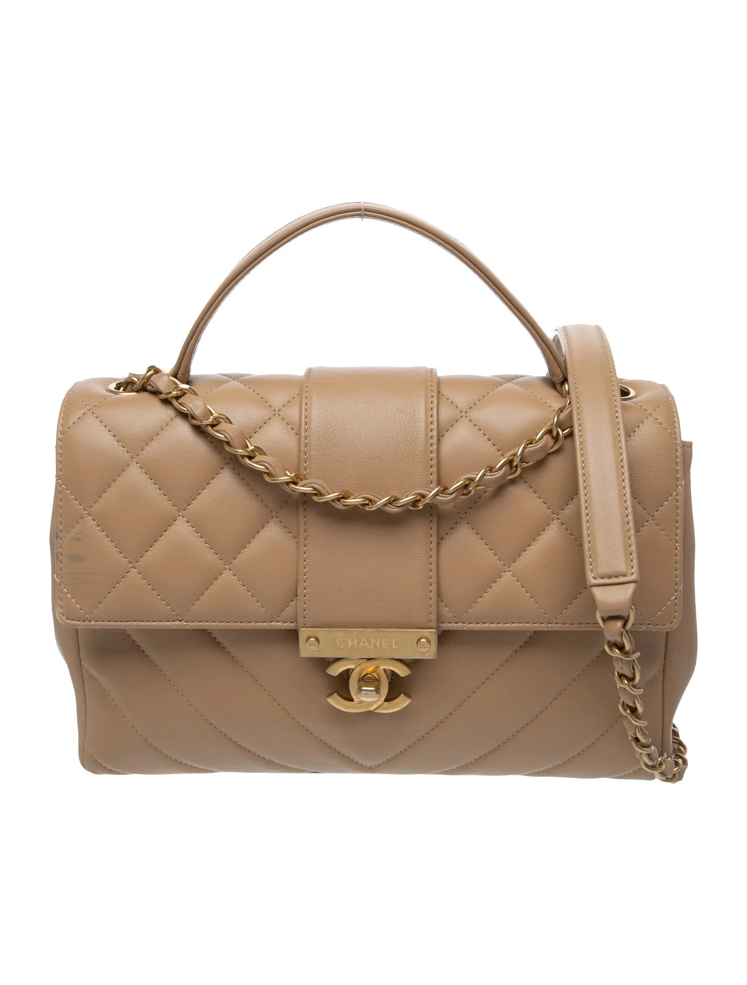 Chanel In The City Top Handle Flap - Neutrals Handle Bags, Handbags - CHA1385756 | The RealReal | The RealReal
