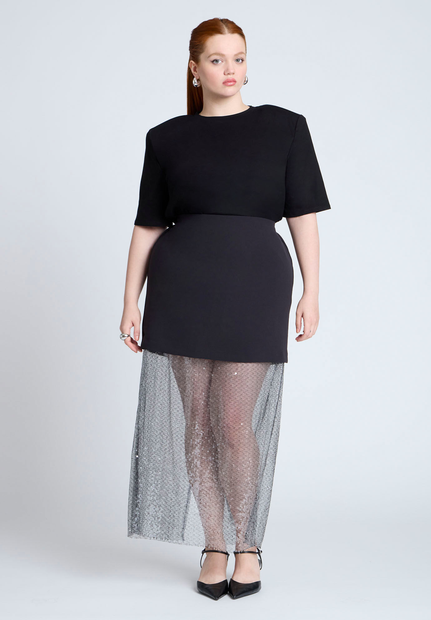 Sparkly Twofer Skirt | Eloquii