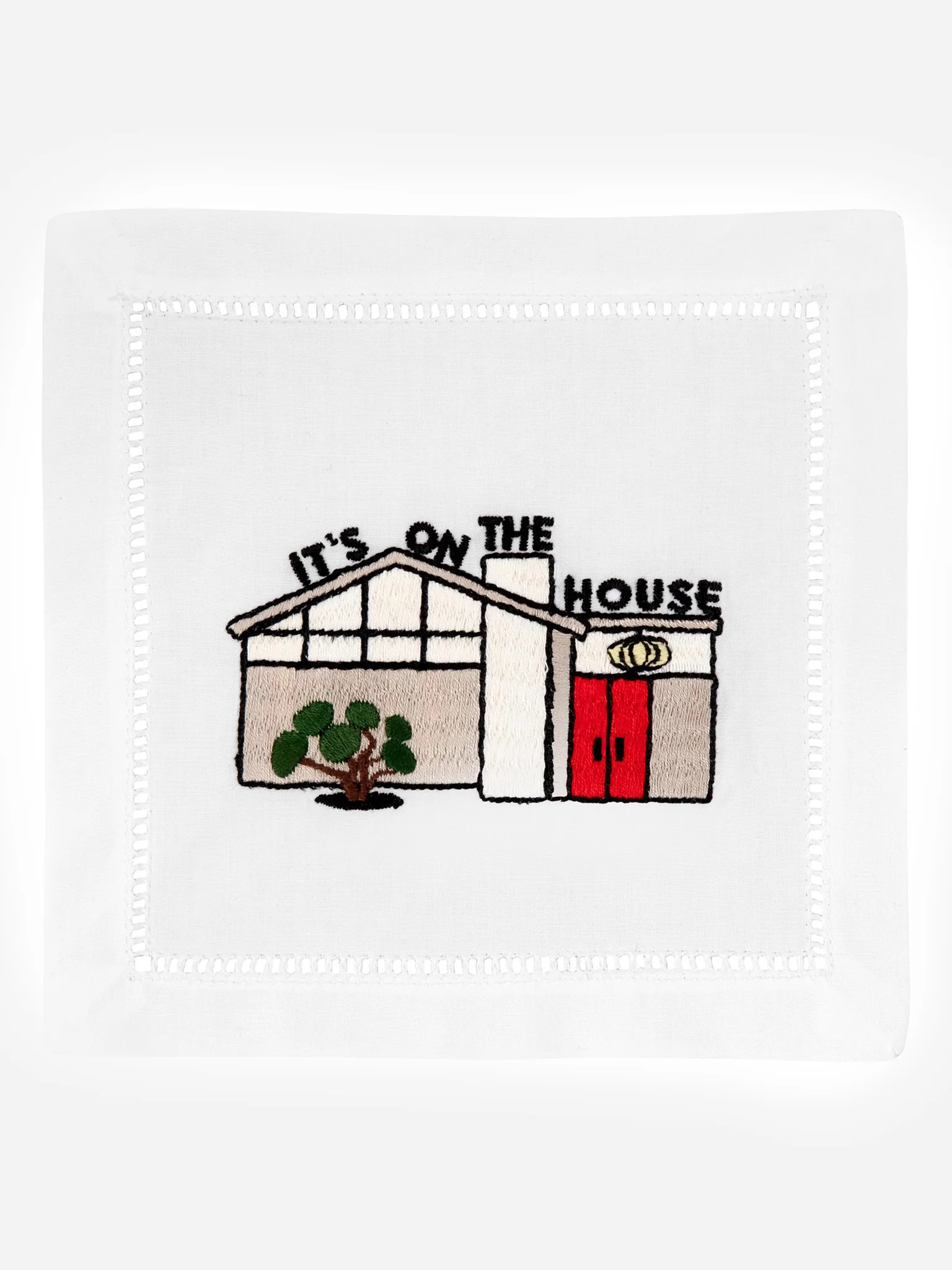 AUGUST MORGAN
                      
                     On The House Cocktail Napkin Set | Saint Bernard