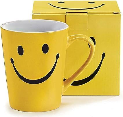 1 X Smiley Happy Face 14 oz Stoneware Coffee Mug/Cup | Amazon (US)