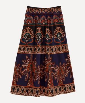 Orange Ainika Tapestry Midi-Skirt | Liberty London (US)