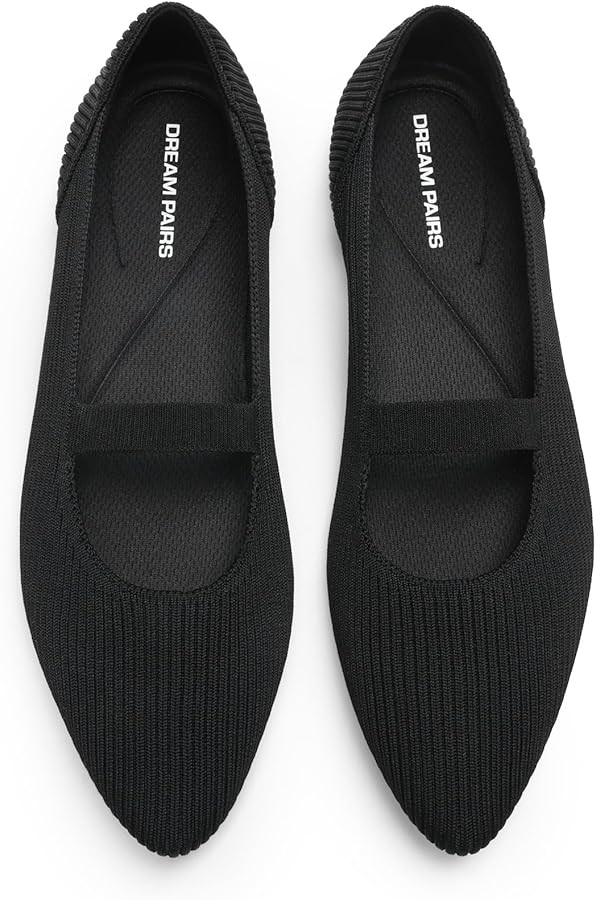 DREAM PAIRS Women's Knit Ballet Flats Pointed Toe Comfortable Dressy Flats for Work Office Shoes ... | Amazon (US)