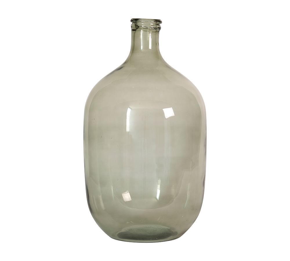Oval Glass Vase, Green | Pottery Barn (US)