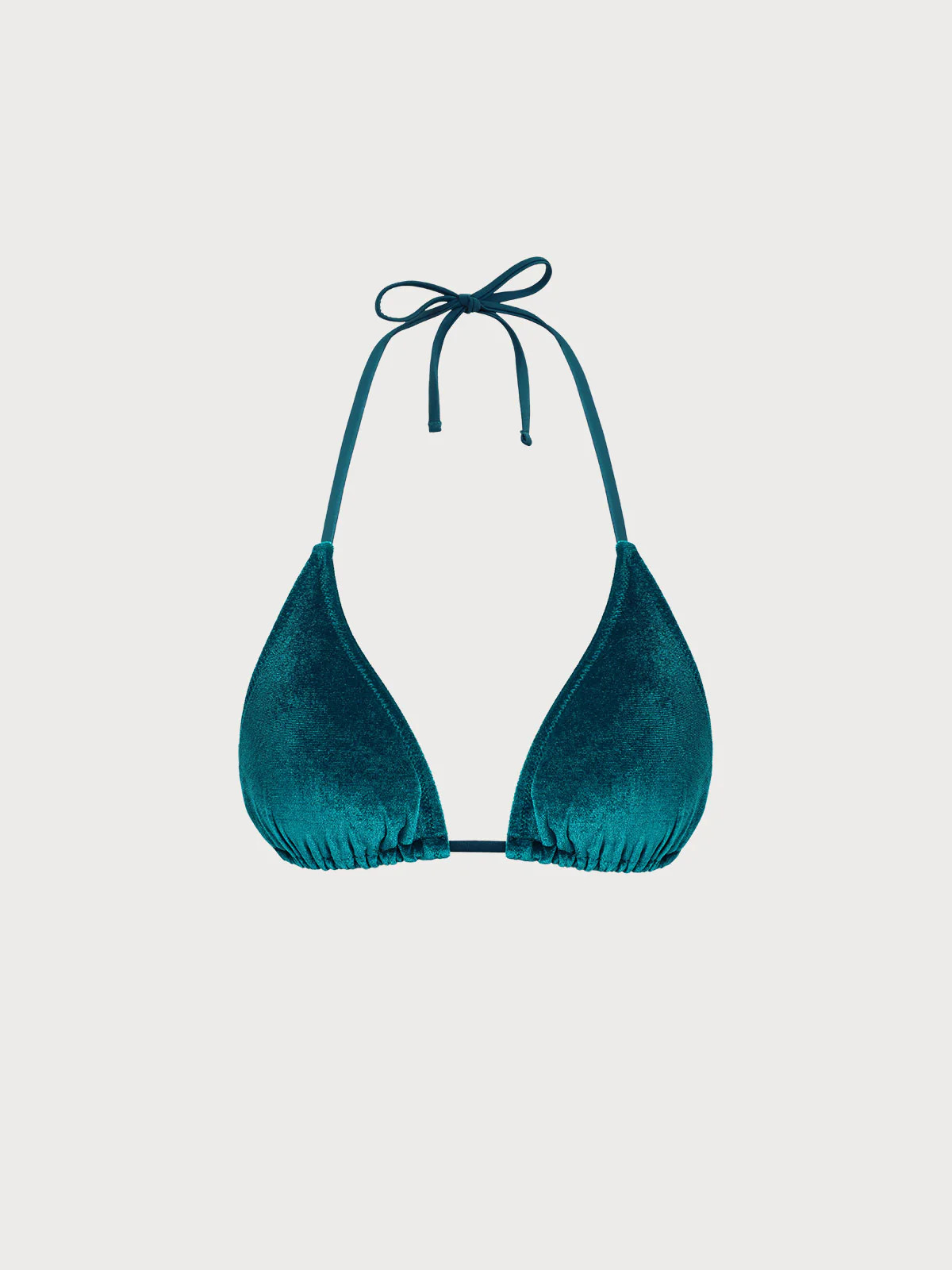 Malachite Green Halter Velvet Bikini Top & Reviews - Malachite Green - Sustainable Bikinis | BERL... | BERLOOK