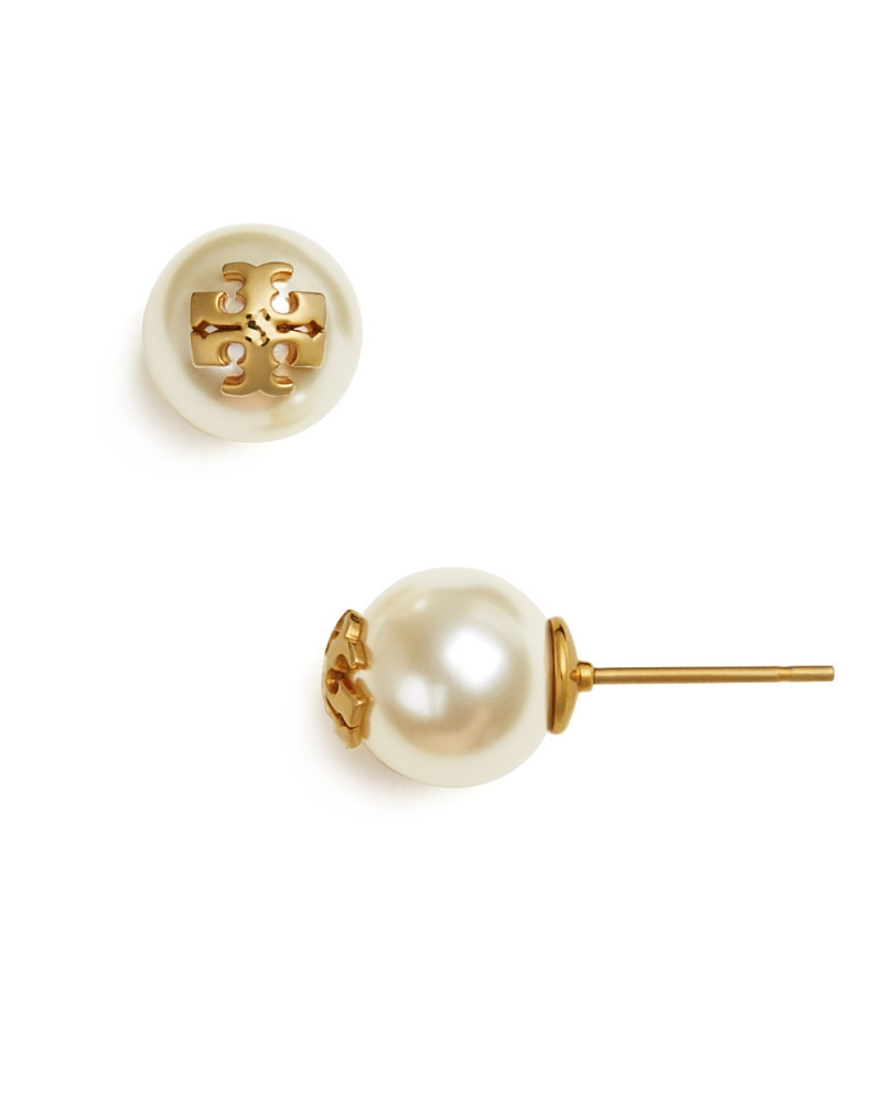 Tory Burch Logo Stud Earrings | Bloomingdale's (US)