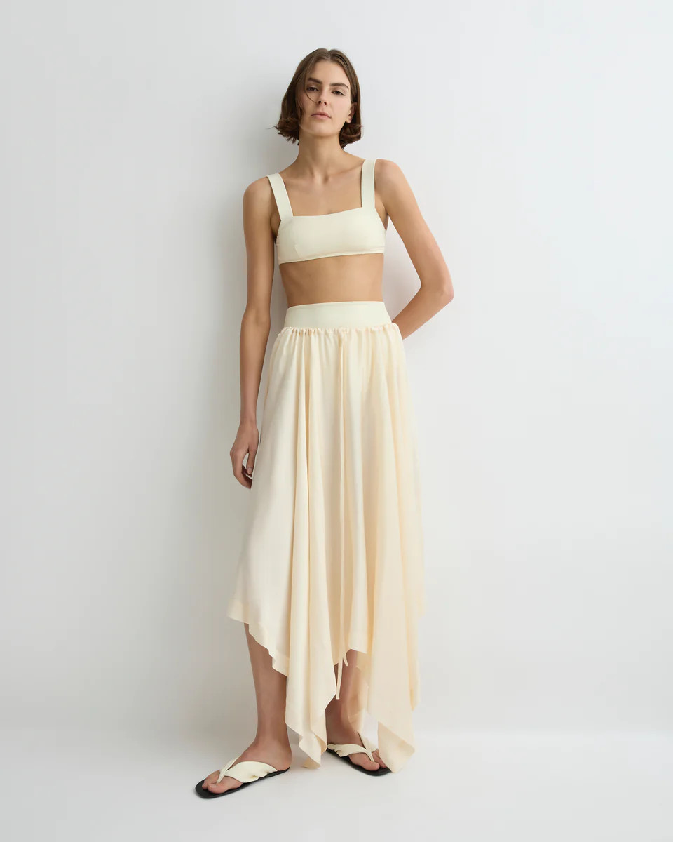 Ardea Square Long Skirt in Pearl | Chic Summer Skirt – Bondi Born® | BONDI BORN