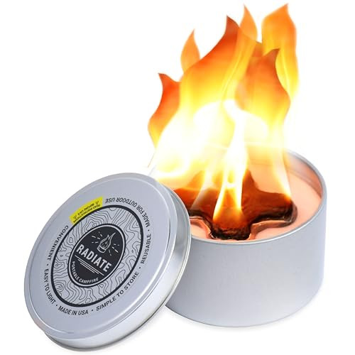 Radiate Portable Campfire: The Go-Anywhere Outdoor Fire Pit - Portable and Convenient - 3 Hours of Warmth and Burn Time - Great for Camping, Picnics, and More - Made in The USA | Amazon (US)
