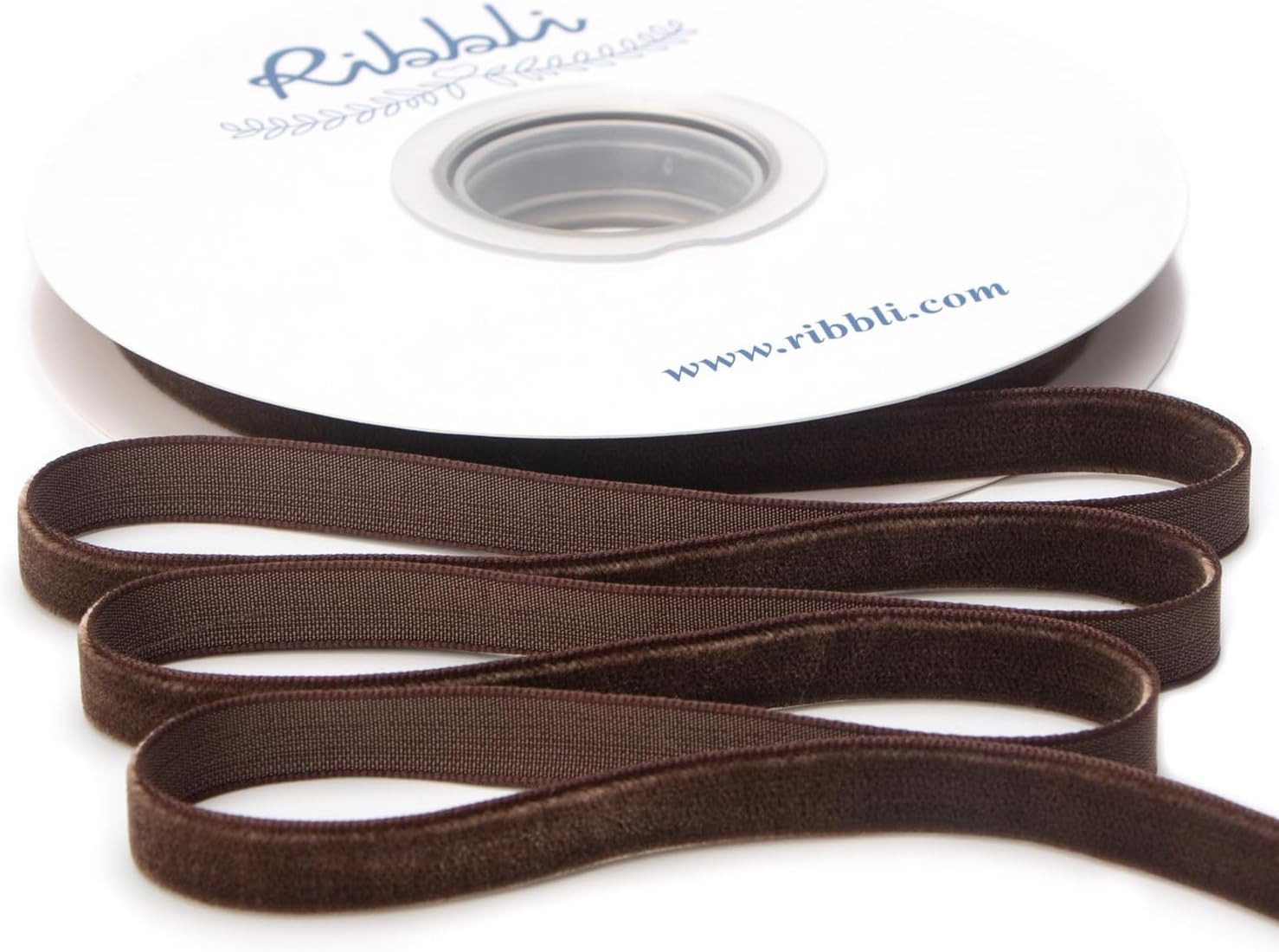 Ribbli Polyester Brown Velvet Ribbon,3/8 Inches Continuous10-Yard Spool,Christmas Ribbon for Gift Wrapping,Floral Bouquets, Home Decor | Amazon (US)