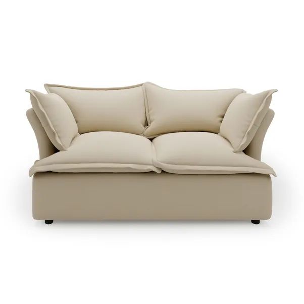 Skye Slub Faux Linen Pillow Back 2 Seater Sofa | Dunelm