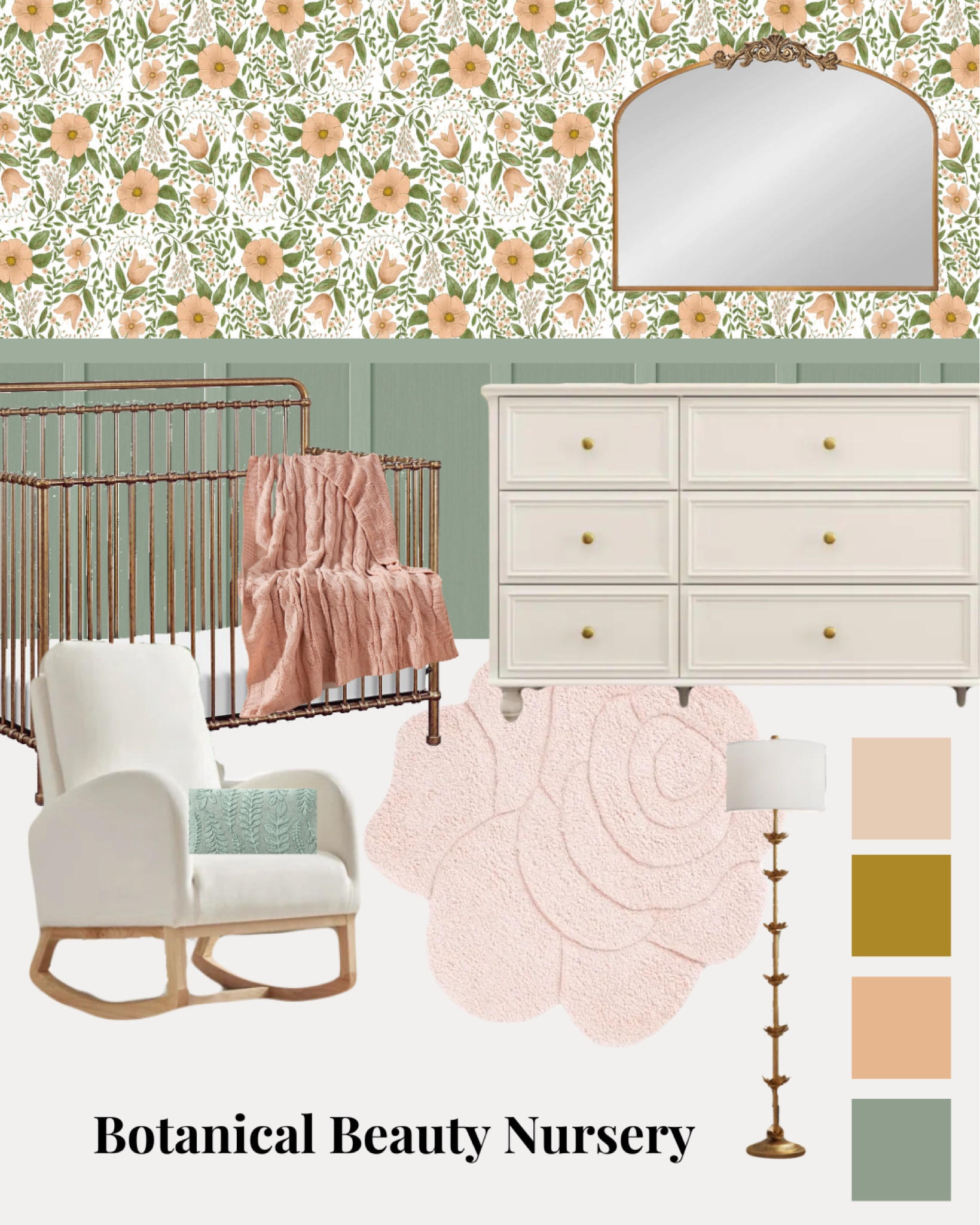 Botanical Beauty Nursery #girlnursery #babynurserytheme #botanicalnursery #nurseryideas #babygirlroom
