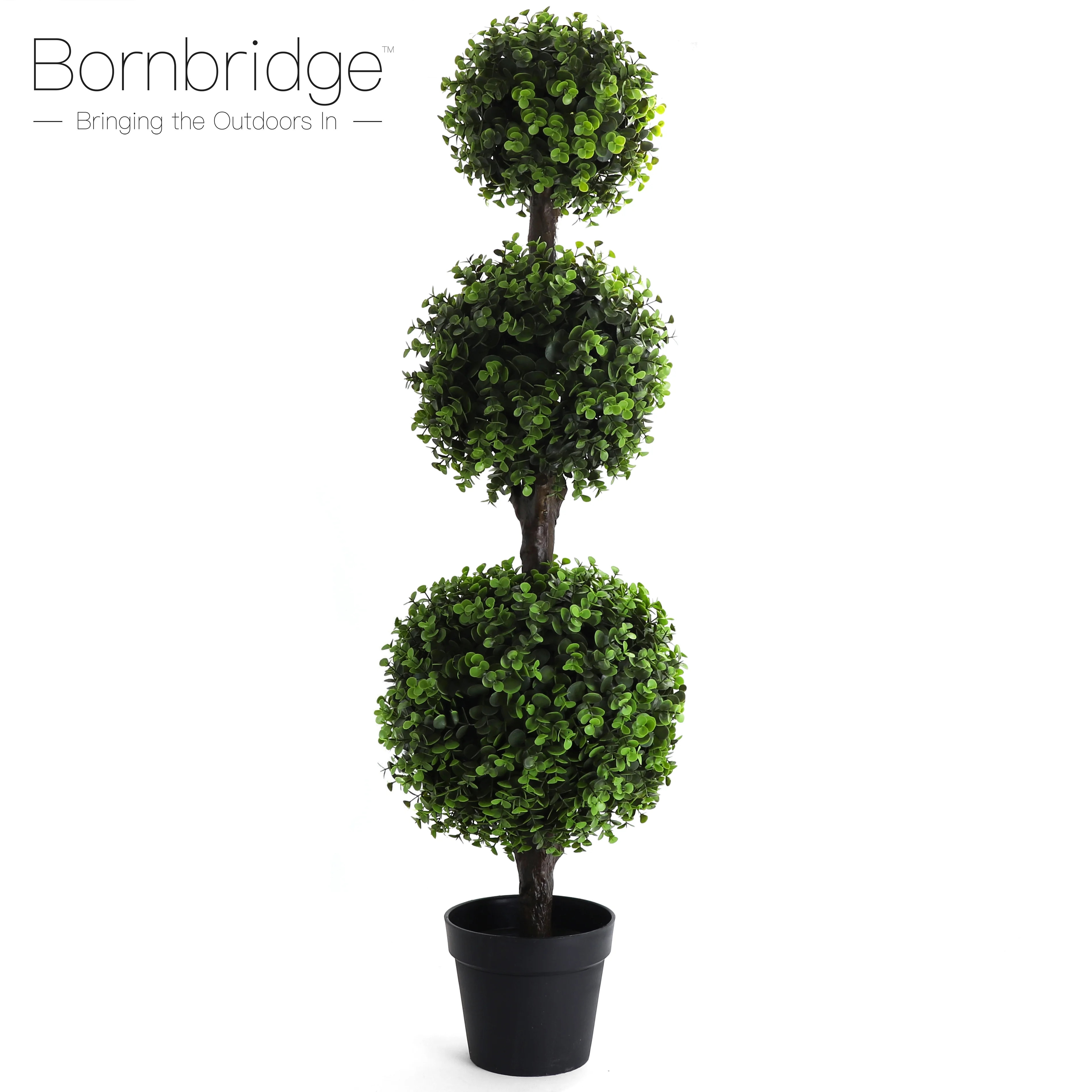Bornbridge Artificial Boxwood Topiary Ball Tree - 4' Boxwood Ball Tree - Indoor/Outdoor Topiary T... | Walmart (US)