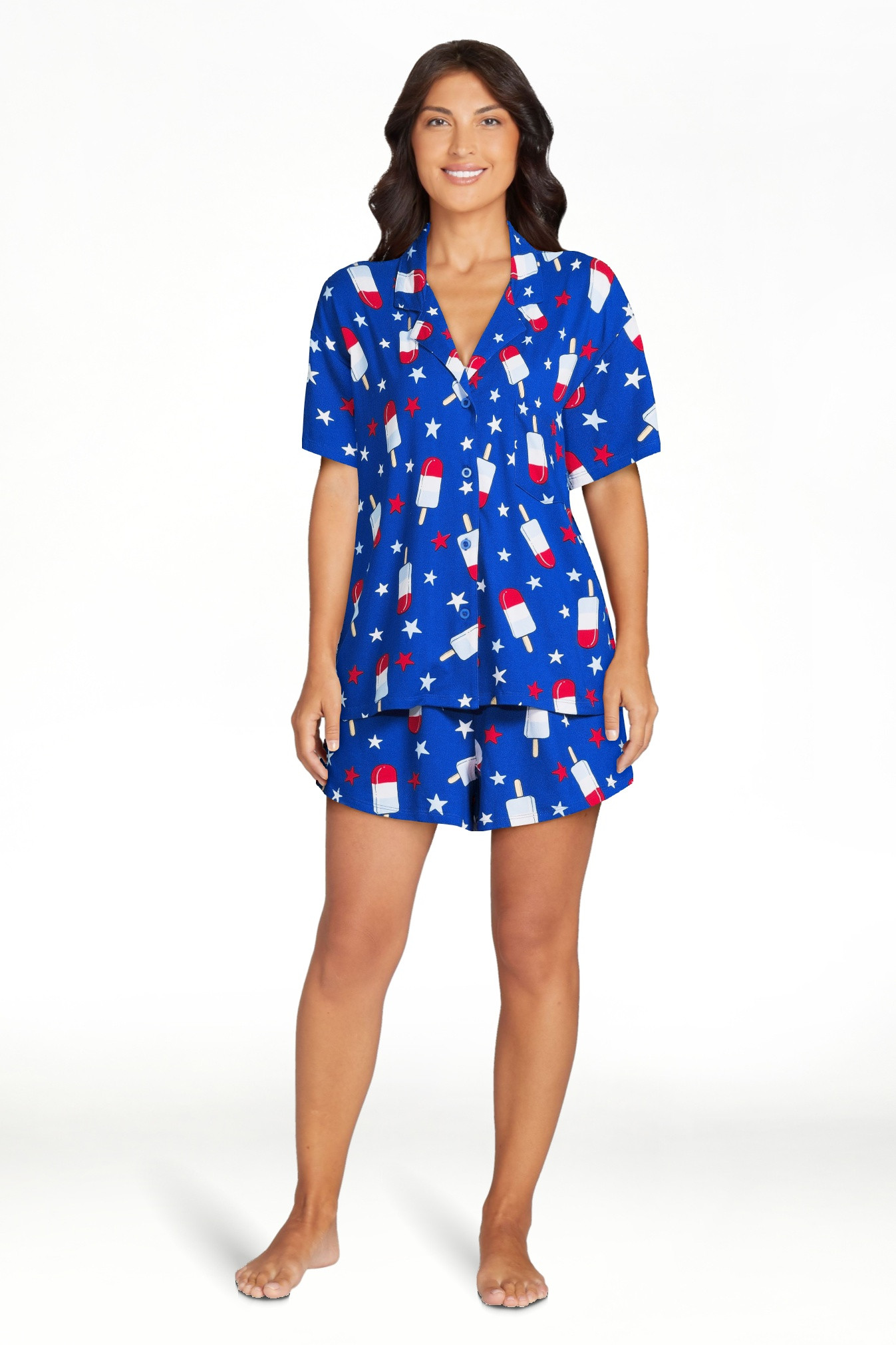 4th of July Women’s Shorty Pajama Set by Way to Celebrate, 2-Piece, Sizes XS to 3X - Walmart.co... | Walmart (US)