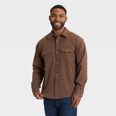 Men's Vintage Long Sleeve Utility Shirt - Goodfellow & Co™ | Target